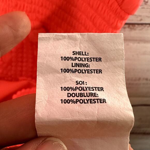 Ramy Brook Matilda Glow Pink Lightweight Mini Smocked Waist Dress Size Large - Picture 12 of 12